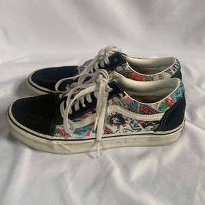 Vans Off The Wall Retired Pattern Skate Sneaker sz 8 women’s 6.5 men’s